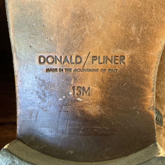 Donald J Pliner Men Ankle Boots Chelsea Size 13M Brown Suede Leather Zipper main image 9
